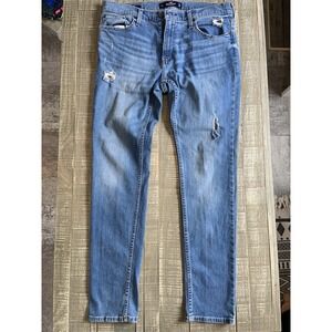 Hollister Epic Flex Skinny Jeans Mens 32x32 (32x30) Medium Blue Stretch Denim
